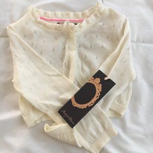 NWT Ruby & Bloom cream cardigan as 18m
